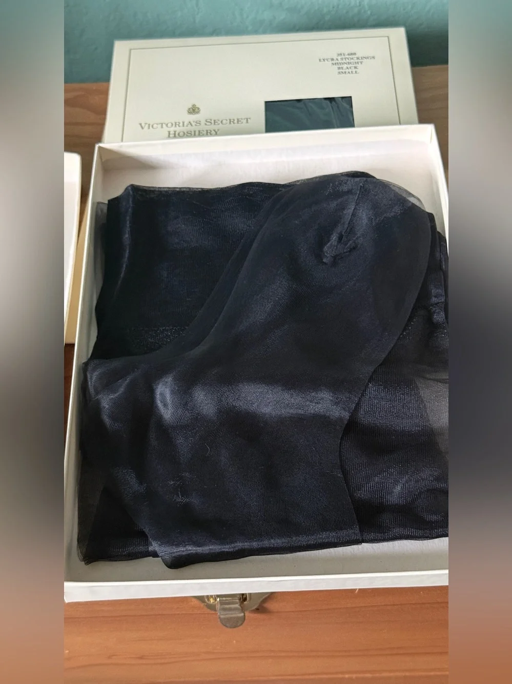 Lot 3 Victoria’s Secret Hosiery Vintage 1991 Lycra Stockings Thigh Hi Black S